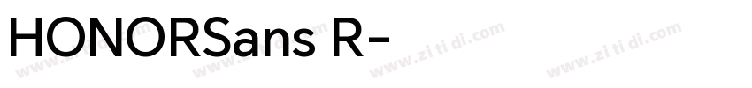 HONORSans R字体转换